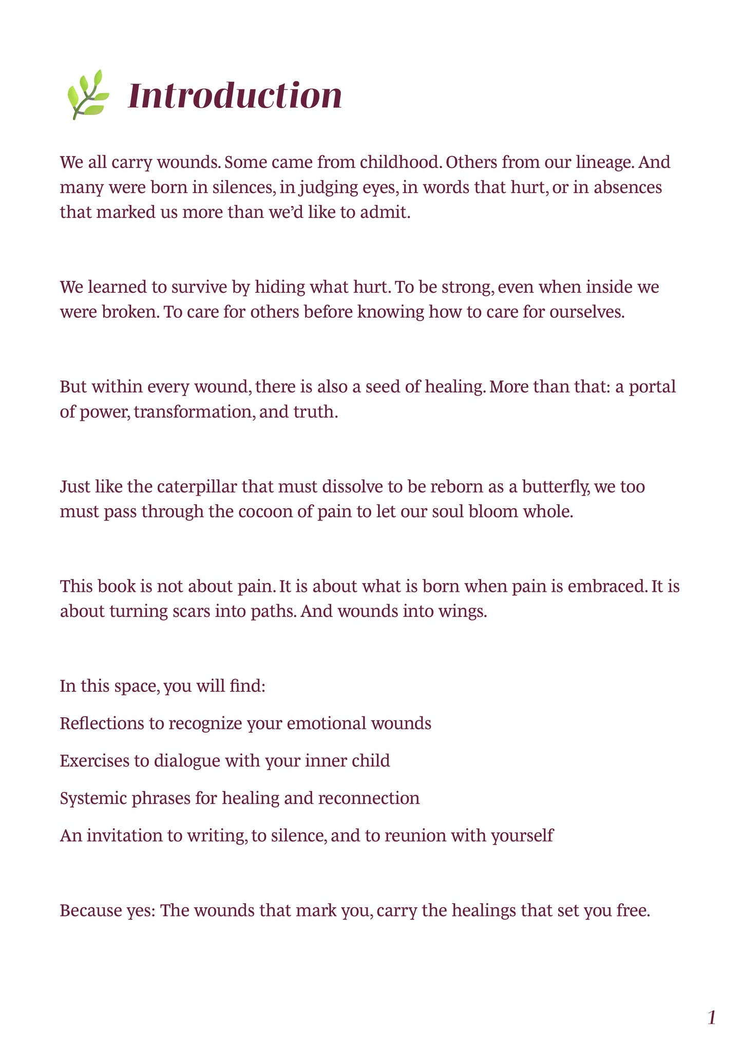 E-Book: "Wounds that mark you, Healings that set you free."